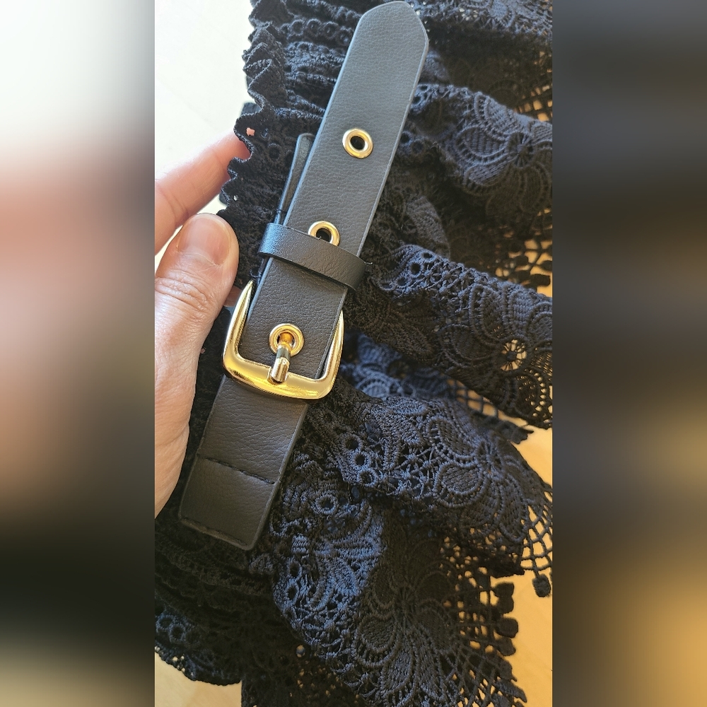 Elegant Black Lace Belt NWOT - Picture 3 of 5